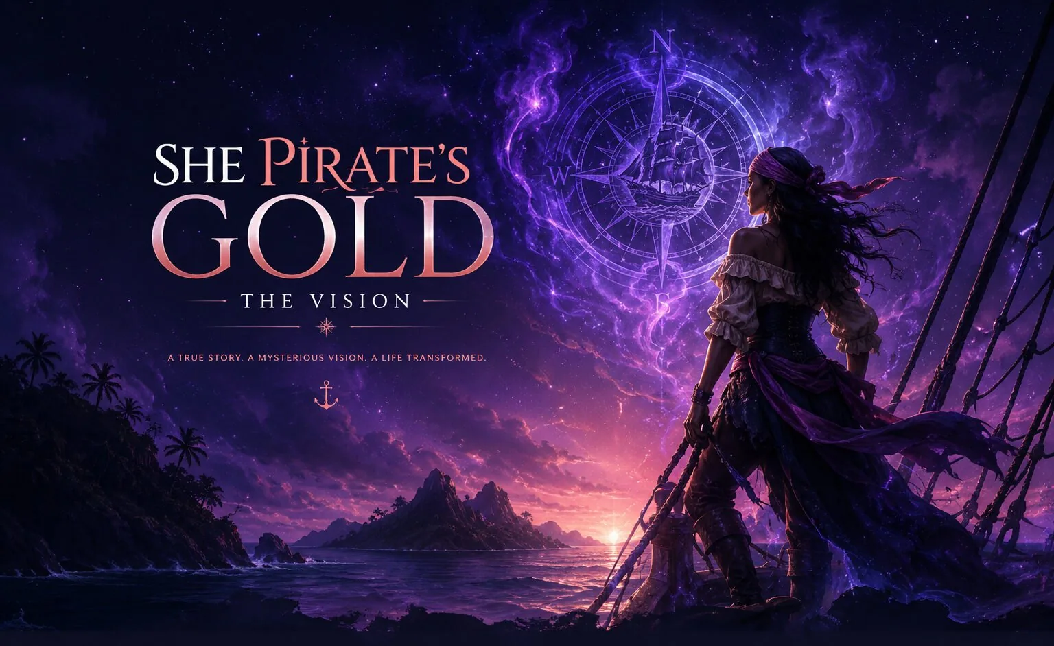 Homepage hero image for She Pirate's GOLD – The Vision, a true-life ocean-adventure memoir by Diana Patterson